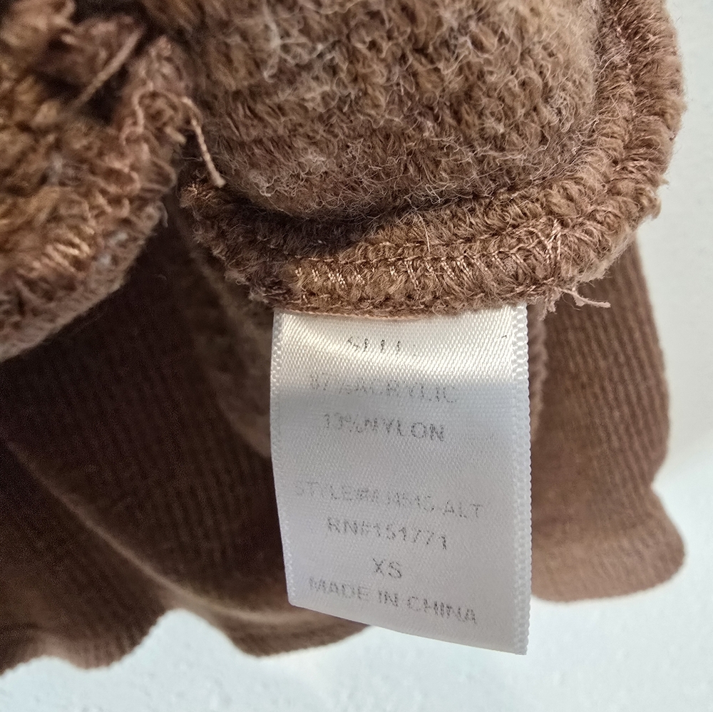 Altar'd State Brown Textured Button Up Shacket XS - Picture 7 of 7